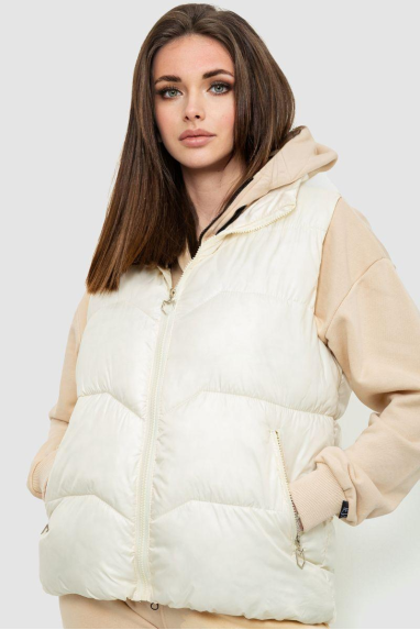 Жилет жіночий, колір молочний, 244R7011 XXXL, 54, XXXL