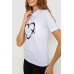 Жіноча футболка з принтом, колір білий, 241R121 XL, 50, XL