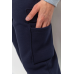 Спорт штани чоловічі карго на флісі, колір темно-синій, 241R0651 XL, 50, XL