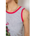 Жіноча піжама з принтом, колір сіро-малиновий, 238RB40 Ager, XL, 50, XL