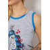 Жіноча піжама з принтом, колір сіро-блакитний, 238RB40 Ager, XL, 50, XL