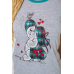 Жіноча піжама з принтом, колір сіро-бірюзовий, 238RB40 Ager, XL, 50, XL