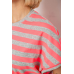 Туніка в смужку, колір рожевий, 238R801 XL, 50, XL