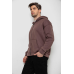 Кофта чоловіча на флісі з капюшоном, колір мокко, 238R58698 XL, 50, XL