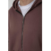 Кофта чоловіча на флісі з капюшоном, колір мокко, 238R58698 XXL, 52, XXL
