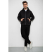 Кофта чоловіча на флісі з капюшоном, колір чорно-сірий, 238R58697 XXL, 52, XXL