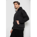 Кофта чоловіча на флісі з капюшоном, колір чорно-сірий, 238R58697 XXL, 52, XXL