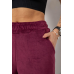 Спортивні штани жіночі велюрові, колір бордовий, 238R58646 Ager, XXL, 52, XXL