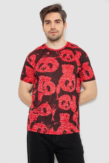 Футболка чоловіча з принтом, колір червоний, 244R6034 Ager, XL, 50, XL