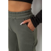 Спортивні штани жіночі на флісі, колір хакі, 238R58641-3 XL, 50, XL