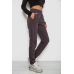 Спортивні штани жіночі на флісі, колір коричневий, 238R58641-2 XL, 50, XL
