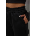 Спортивні штани жіночі на флісі, колір чорний, 238R58641-1 XL, 50, XL
