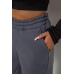 Спортивні штани жіночі на флісі, колір темно-сірий, 238R58641-1 XXL, 52, XXL