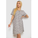 Нічна сорочка в горох, колір сіро-бузковий, 238R58370 Ager, XL, 50, XL