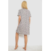 Нічна сорочка в горох, колір сіро-бузковий, 238R58370 Ager, XL, 50, XL
