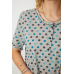 Нічна сорочка в горох, колір сіро-синій, 238R58370 Ager, 8XL, 64, 8XL