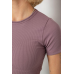 Футболка - топ жіноча в рубчик, колір сливовий, 238R58210 XL, 50, XL