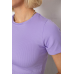 Футболка - топ жіноча в рубчик, колір бузковий, 238R58210 XXL, 52, XXL
