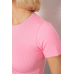 Футболка - топ жіноча в рубчик, колір рожевий, 238R58210 XXL, 52, XXL
