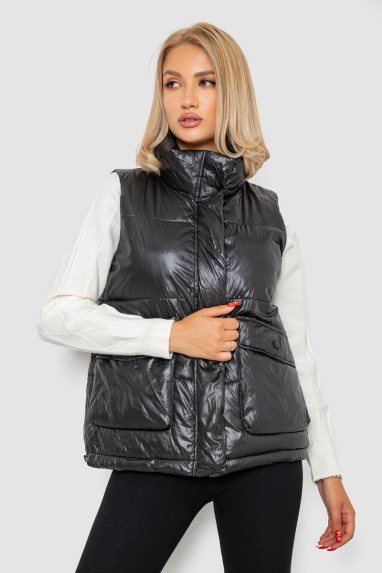 Жилет жіночий, колір чорний, 244R533-1 4XL, 56, 4XL