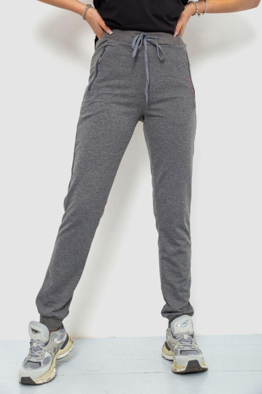 Спортивні штани жіночі, колір світло-сірий, 244R526 XXXL, 54, XXXL
