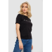 Футболка жіноча з принтом, колір чорний, 238R57561 XXL, 52, XXL