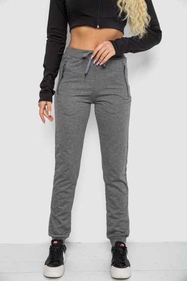 Спортивні штани жіночі, колір сірий, 244R5128 XL, 50, XL
