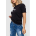 Футболка жіноча з принтом, колір чорний, 238R57384 XL, 50, XL