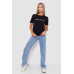 Футболка жіноча з принтом, колір чорний, 238R57383 XL, 50, XL