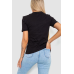 Футболка жіноча з принтом, колір чорний, 238R57379 XL, 50, XL