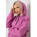 Спортивний костюм жіночий на флісі, колір темно-бузковий, 238R5726 XXL, 52, XXL