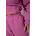 Спортивний костюм жіночий на флісі, колір темно-бузковий, 238R5726 XXL, 52, XXL