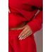 Спортивний костюм жіночий на флісі, колір червоний, 238R5726 XXXL, 54, XXXL