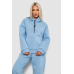 Спортивний костюм жіночий на флісі, колір блакитний, 238R5726 XXL, 52, XXL