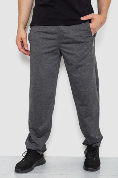 Спорт штани чоловічі, колір темно-сірий, 244R4932 XL, 50, XL