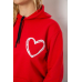 Худі жіночий на тонкому флісі, колір червоний, 238R57162-10 Ager, 52, XXL