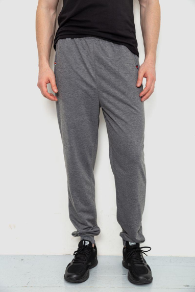 Спорт чоловічі штани, колір сірий, 244R4770 XXL, 52, XXL