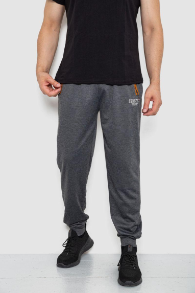 Спорт чоловічі штани, колір темно-сірий, 244R4732 XXL, 52, XXL