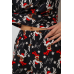 Піжама жіноча з принтом, колір чорний, 238R5658 XL, 50, XL