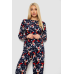 Піжама жіноча з принтом, колір темно-синій, 238R5658 XL, 50, XL