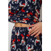 Піжама жіноча з принтом, колір темно-синій, 238R5658 XL, 50, XL