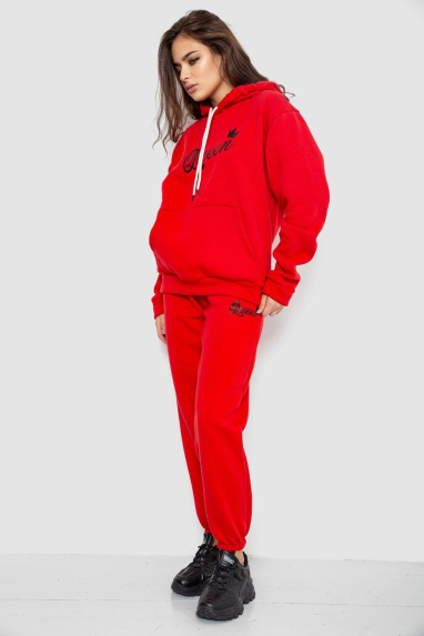 Спортивний костюм жіночий, колір червоний, 244R4236 XL, 50, XL