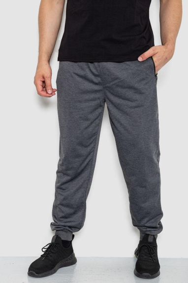 Спорт штани чоловічі, колір темно-сірий, 244R41512 XXXL, 54, XXXL