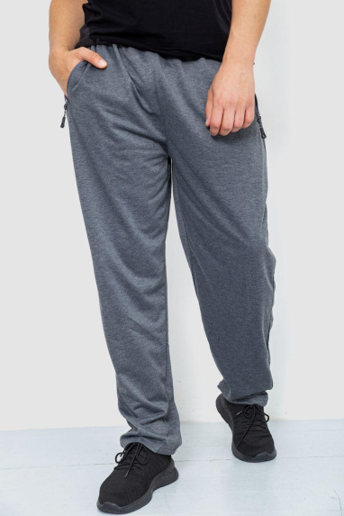 Спорт чоловічі штани, колір сірий, 244R41392 7XL, 62, 7XL