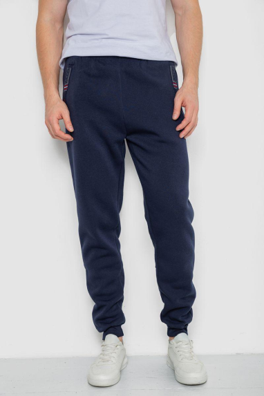 Спорт чоловічі штани на флісі, колір темно-синій, 244R41309 XXL, 52, XXL
