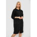 Халат жіночий на блискавці, колір чорний, 238R322 XXL, 52, XXL