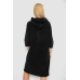 Халат жіночий на блискавці, колір чорний, 238R322 XXL, 52, XXL