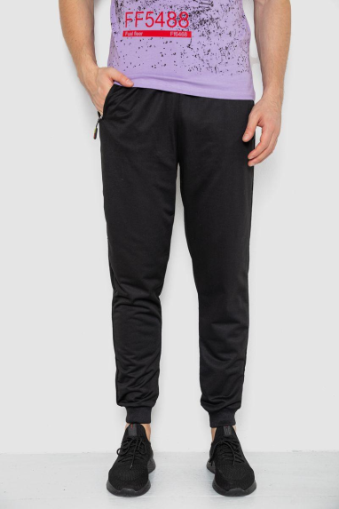 Спорт чоловічі штани, колір чорний, 244R41285 XXL, 52, XXL