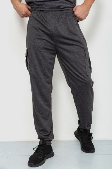 Спорт чоловічі штани, колір темно-сірий, 244R41266 XL, 50, XL
