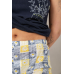 Жіноча піжама з принтом, колір темно-синій, 238R3052 Ager, XL, 50, XL